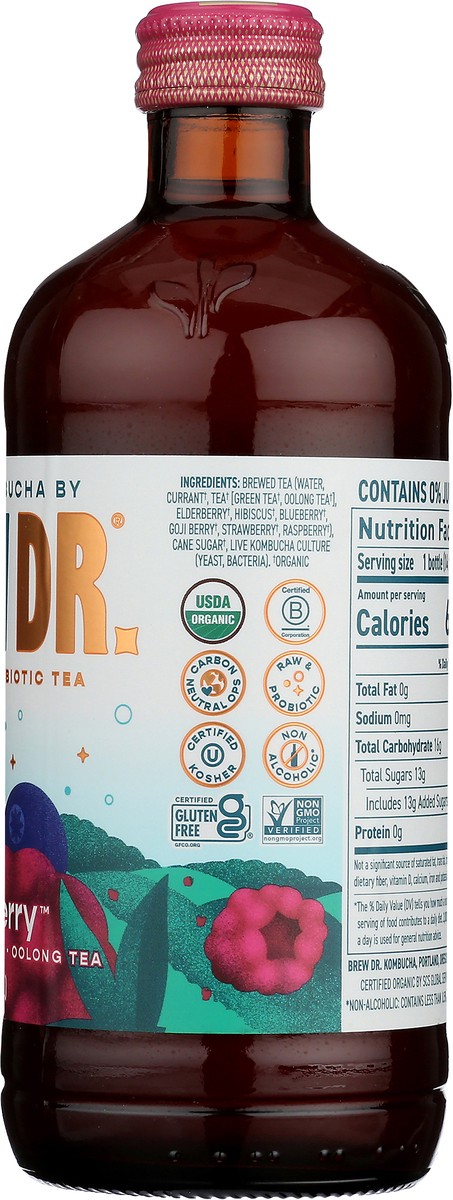 slide 9 of 9, Brew Dr. Brew Dr Kombucha Superberry - 14 fl oz, 14 fl oz