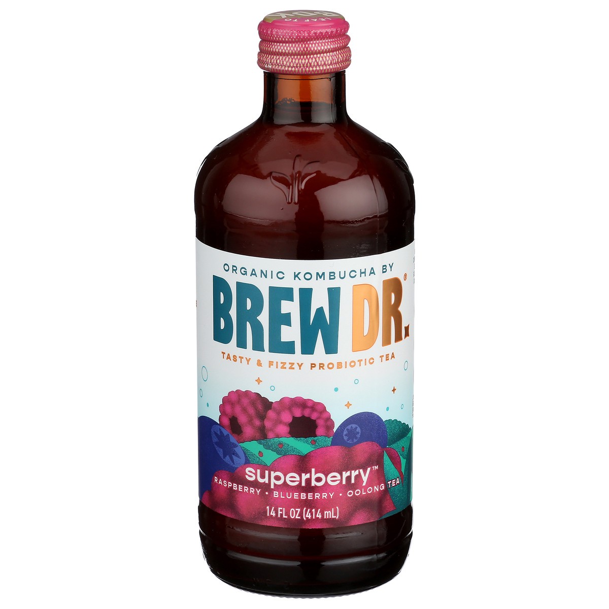 slide 1 of 9, Brew Dr. Brew Dr Kombucha Superberry - 14 fl oz, 14 fl oz