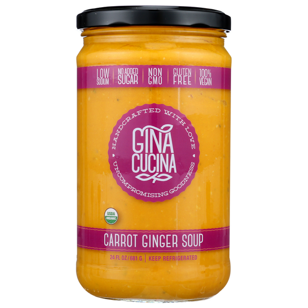 slide 1 of 1, Gina Cucina Soup Carrot Ginger, 24 oz