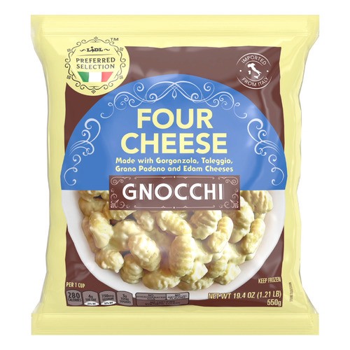 slide 1 of 1, Lidl Preferred Selection frozen four cheese gnocchi, 19.4 oz