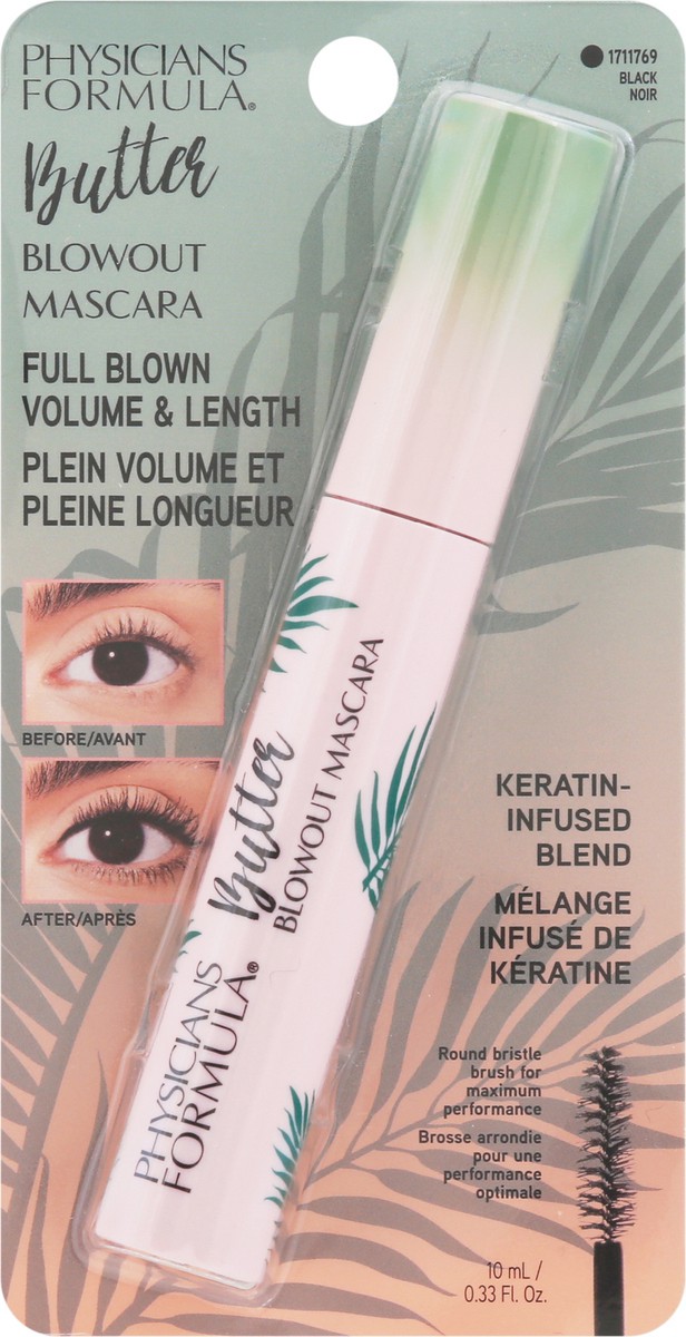 slide 4 of 12, Physicians Formula Butter Full Blown Volume & Length Black Butter Blowout Mascara 0.33 fl oz, 0.34 fl oz