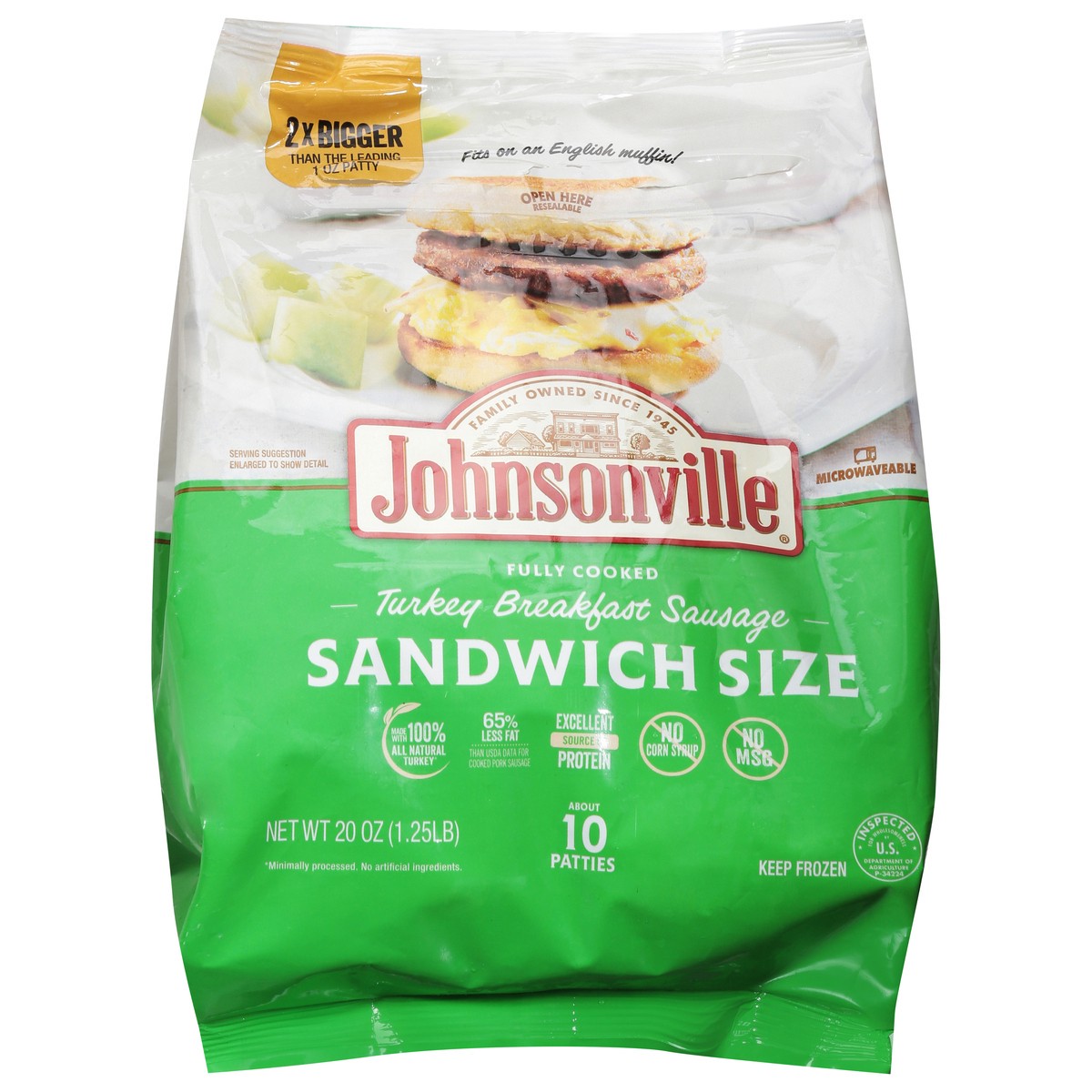 slide 1 of 14, Johnsonville Turkey Breakfast Ptty, 20 oz