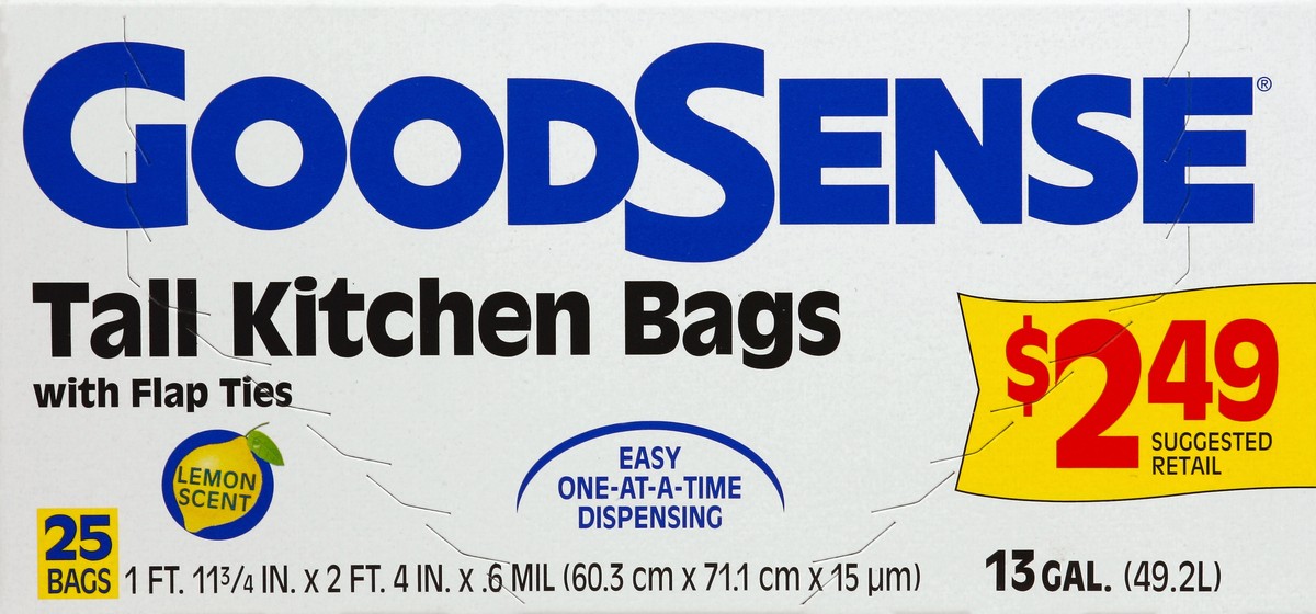 slide 2 of 4, Good Sense Tall Kitchen Bags 25 ea, 25 ct