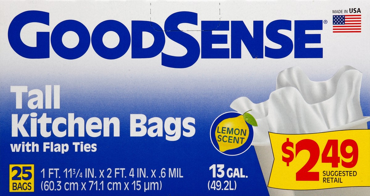 slide 4 of 4, Good Sense Tall Kitchen Bags 25 ea, 25 ct