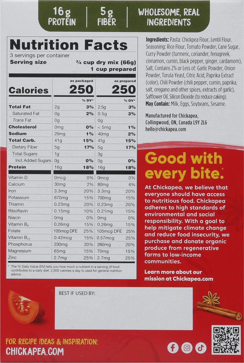 slide 4 of 9, Chickapea Masala Magic Pasta Dish 7 oz, 7 oz