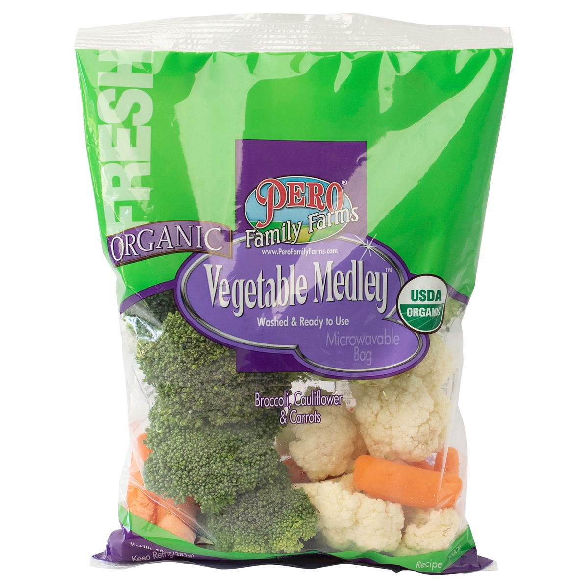 slide 1 of 1, Pero Family Farms Organic Broccoli, Cauliflower & Carrots Vegetable Medley 10 oz, 10 oz