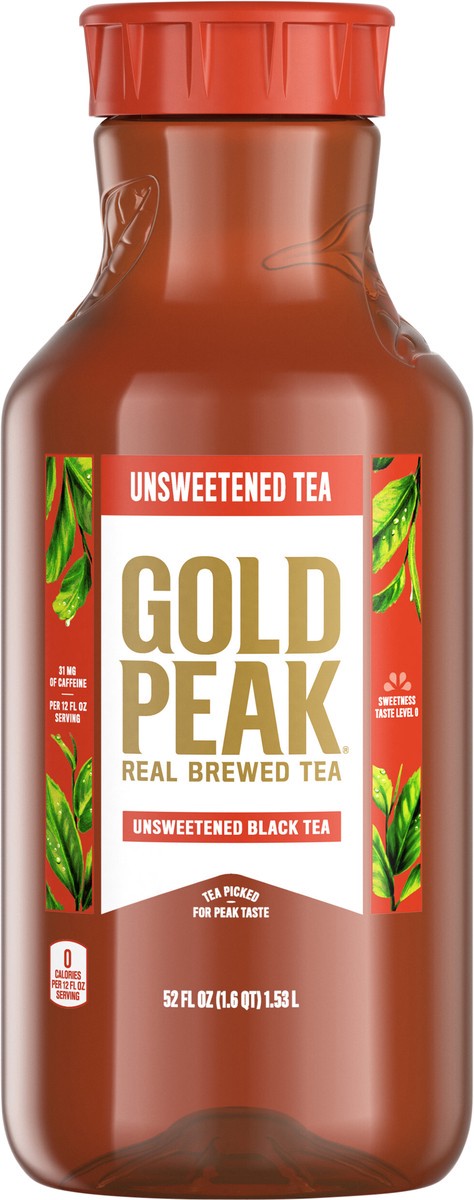 slide 3 of 7, Gold Peak Unsweetened Black Tea Bottle- 52 fl oz, 52 fl oz