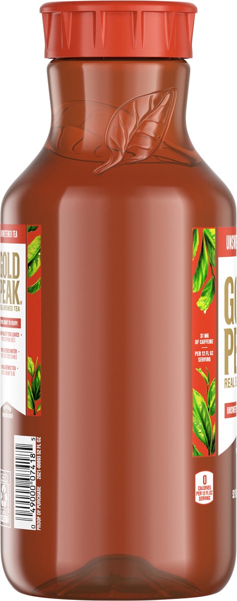 slide 2 of 7, Gold Peak Unsweetened Black Tea Bottle- 52 fl oz, 52 fl oz