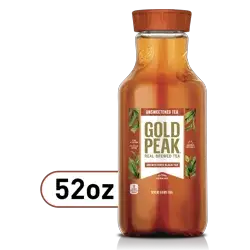 Gold Peak Unsweetened Black Iced Tea Drink, 52 fl oz