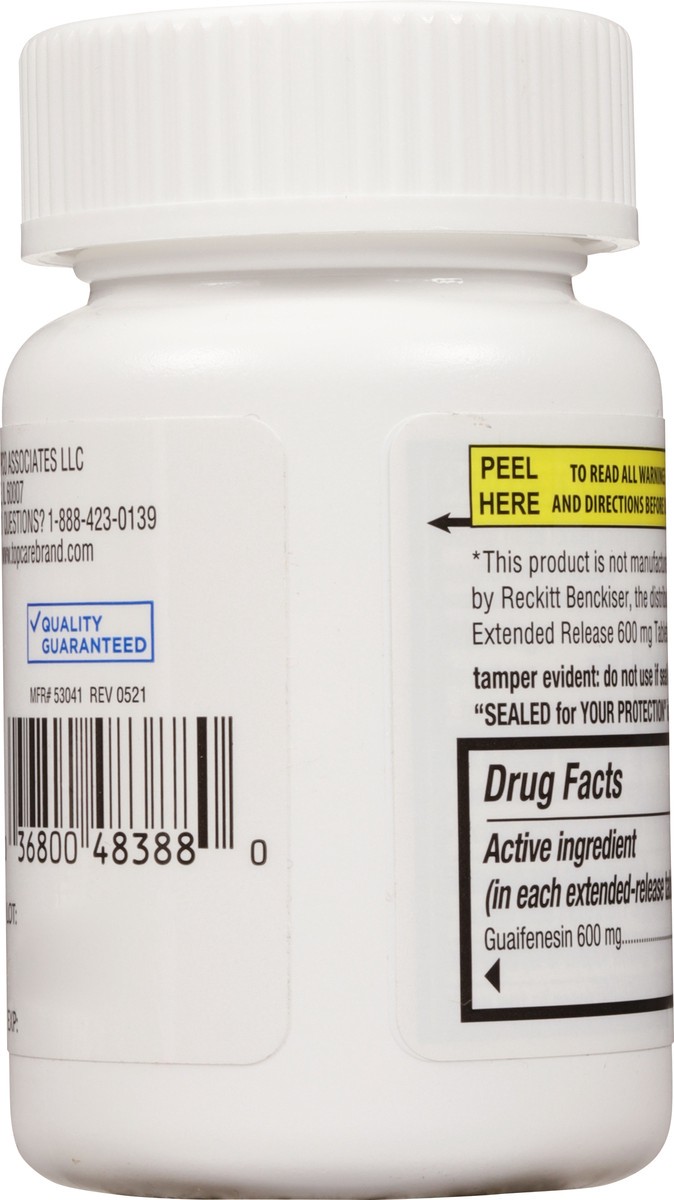 slide 2 of 9, TopCare Mucus Relief, 600 Mg, Extended-Release Tablets, 100 ct