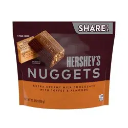 Hershey's NUGGETS Milk Chocolate, Toffee and Almonds Candy Share Pack, 10.2 oz