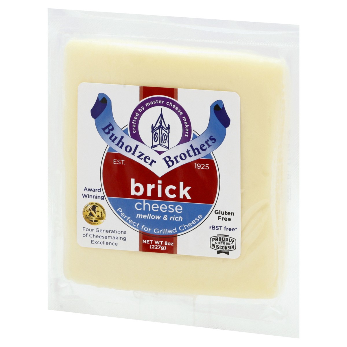slide 9 of 13, Buholzer Brothers Mellow & Rich Brick Cheese 8 oz, 1 ct