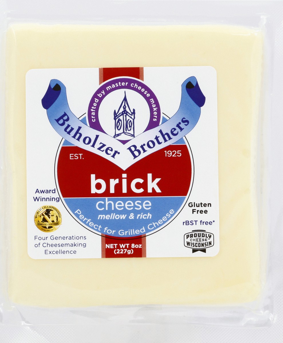slide 2 of 13, Buholzer Brothers Mellow & Rich Brick Cheese 8 oz, 1 ct