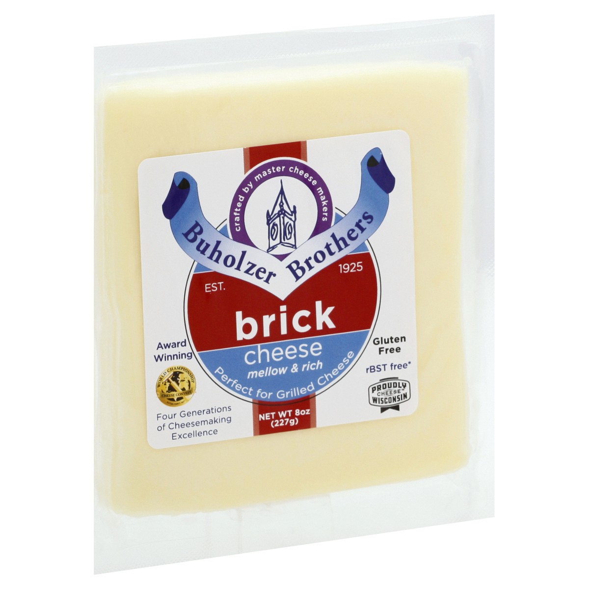 slide 4 of 13, Buholzer Brothers Mellow & Rich Brick Cheese 8 oz, 1 ct