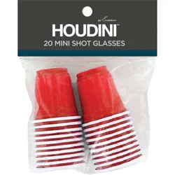 Houdini Red Cup Mini Shot Glasses 20 ea