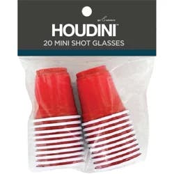 Houdini Red Cup Mini Shot Glasses 20 ea