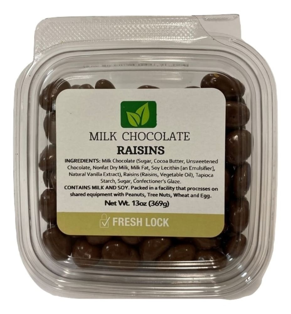 slide 1 of 1, Torn & Glasser Torn Glasser Milk Chocolate Raisins, 13 oz