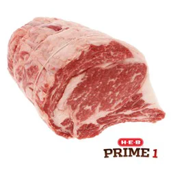 H-E-B Prime 1 Beef Bone-In Ribeye Roast - Cut & Tied