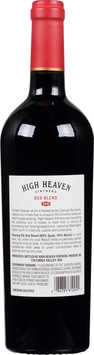slide 5 of 7, High Heaven Vintners Red Blend, 750ml, 750 ml