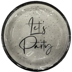 Meijer Round 7in Plates Gold Foil 8ct