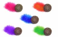 slide 1 of 6, MultiPet Compressed Catnip Ball (colors may vary), 1 ct