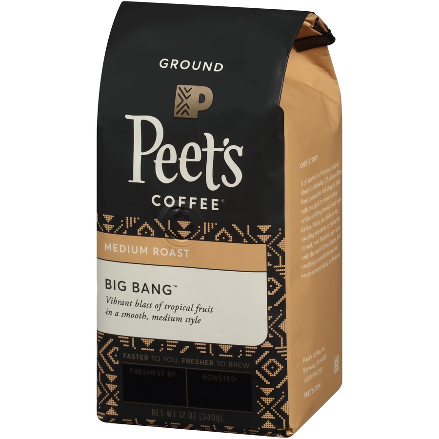 slide 3 of 6, Peet's Coffee Big Bang Medium Roast Ground Coffee, 12 oz