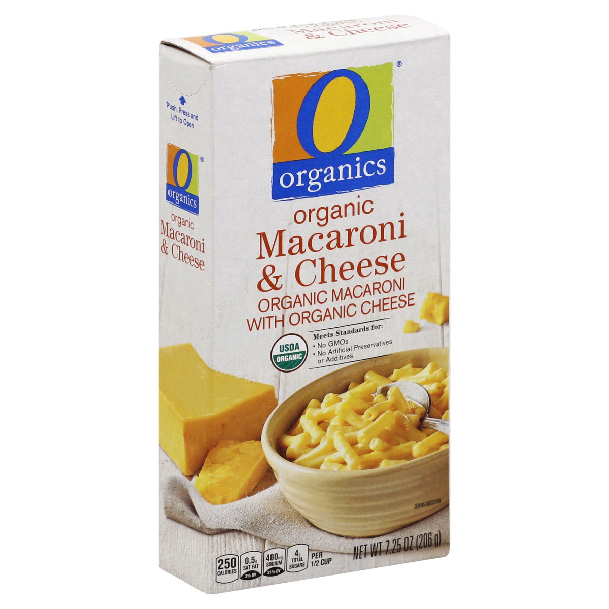 slide 1 of 4, O Organics Organic Macaroni & Cheese, 7.25 oz