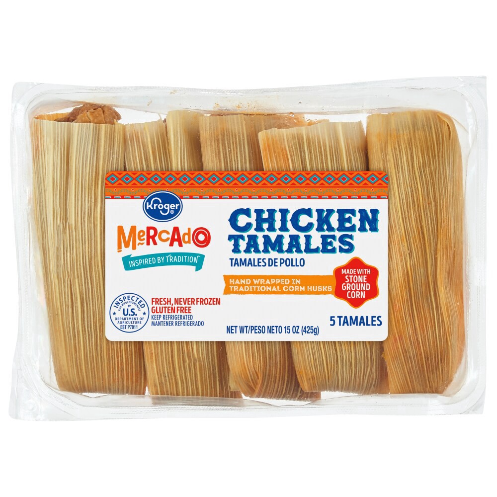 slide 2 of 2, Kroger® Mercado Chicken Tamales, 5 ct / 15 oz