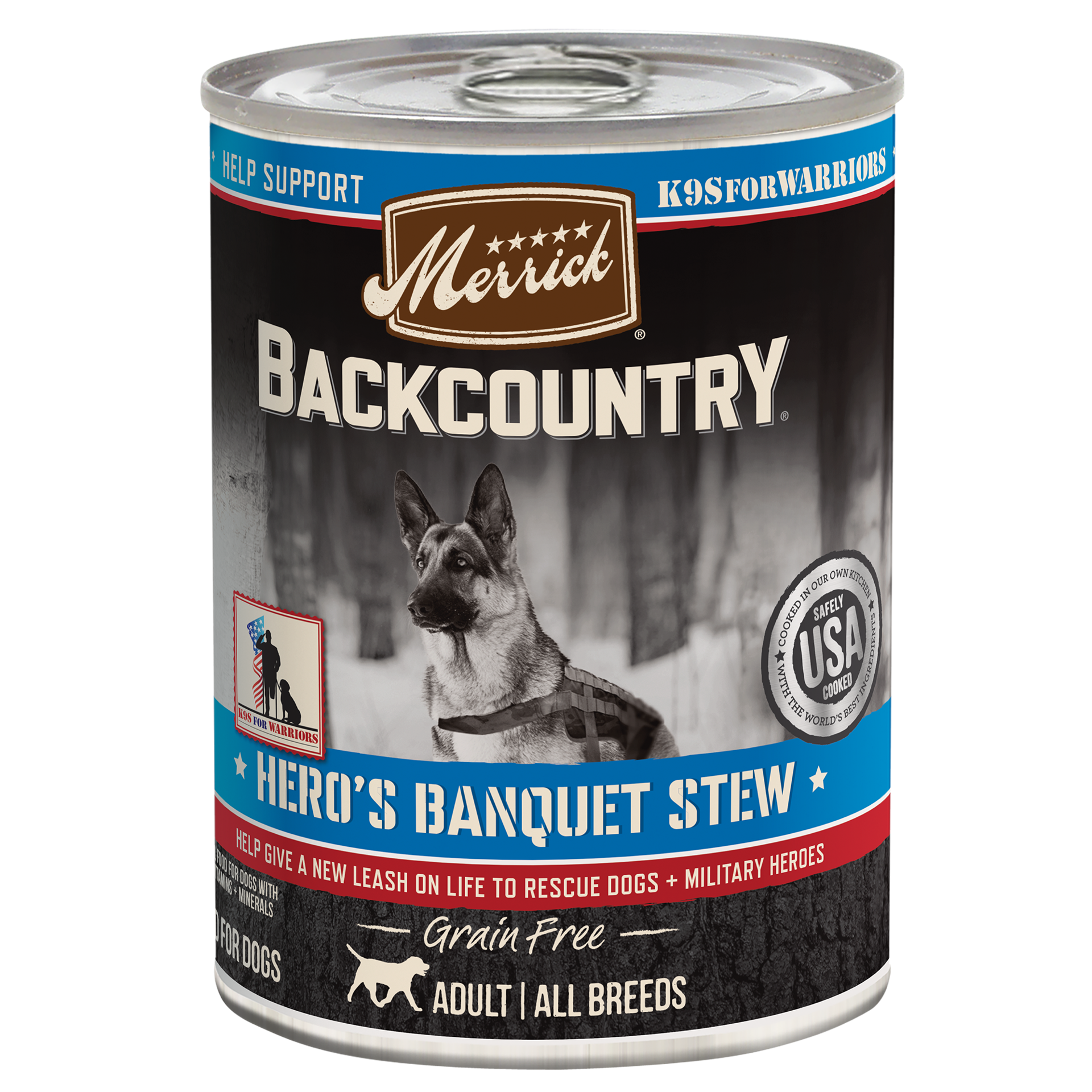 slide 1 of 9, Merrick Backcountry Grain Free Wet Dog Food Hero's Banquet Stew - 12.7 oz Can, 12.7 oz