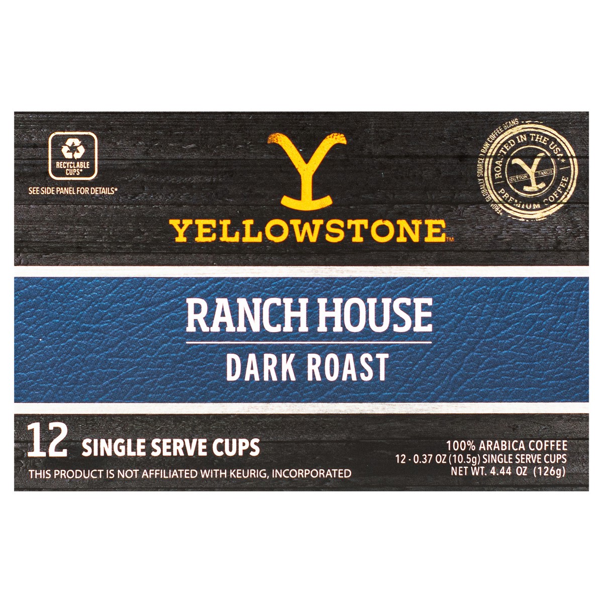 slide 1 of 7, YELLOWSTONE Single Serve Cups Yellow Stone Ranch House Dark Roast - 12 ct, 12 ct