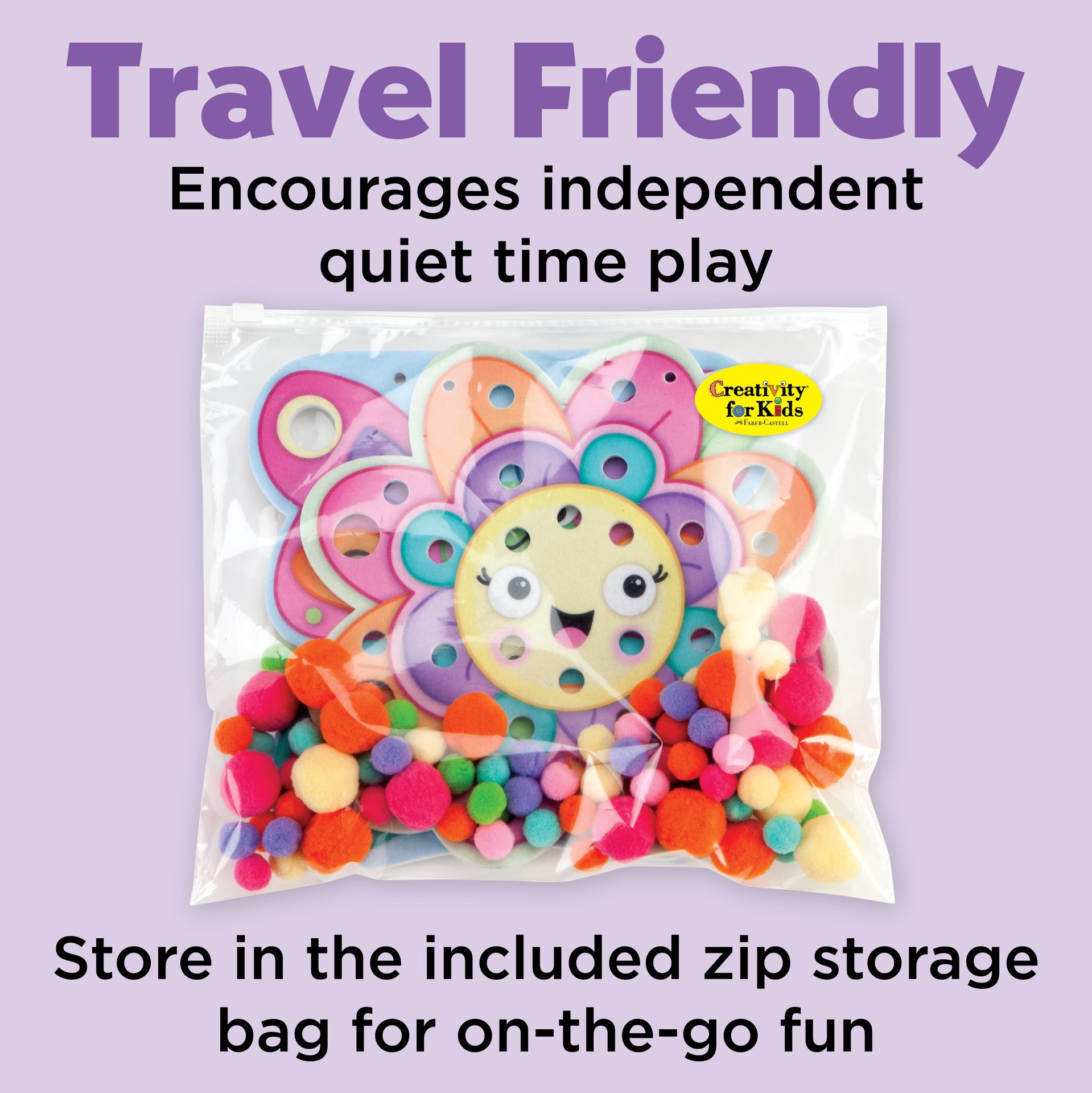 slide 2 of 8, Faber-Castell Creativity For Kids Garden Pom Pom Pictures Kit, 1 ct