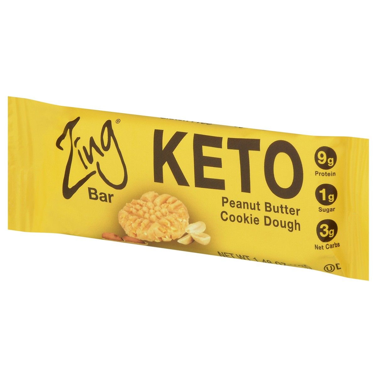slide 11 of 12, Zing Keto Peanut Butter Cookie Dough Bar 1.48 oz,