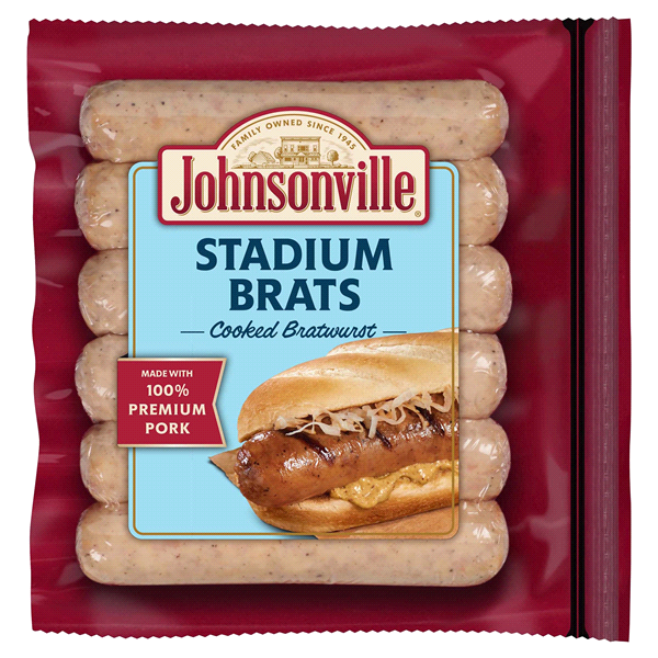 slide 1 of 1, Johnsonville Brats, Stadium Style, 1 ct