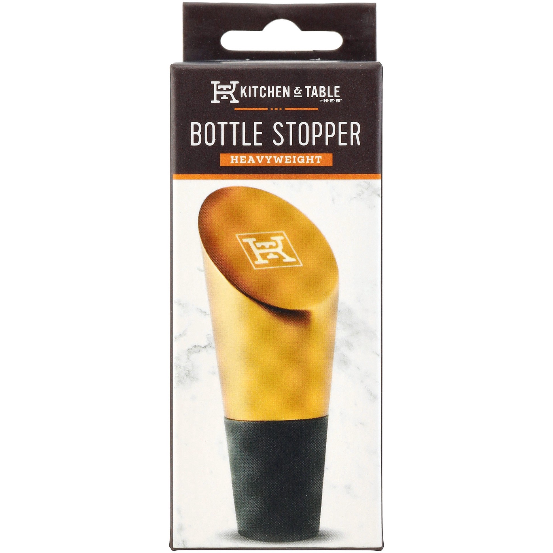 slide 1 of 1, Ktchen & Table by H-E-B Kitchen & Table by H-E-B Heavyweight Bottle Stopper - Antique Gold, 1 ct
