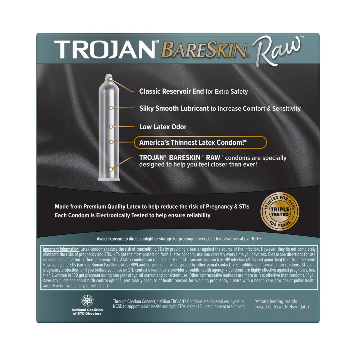 slide 2 of 2, Trojan Bareskin Raw Condoms, Thin Condoms, 24 Count Lubricated Condoms, 24 ct