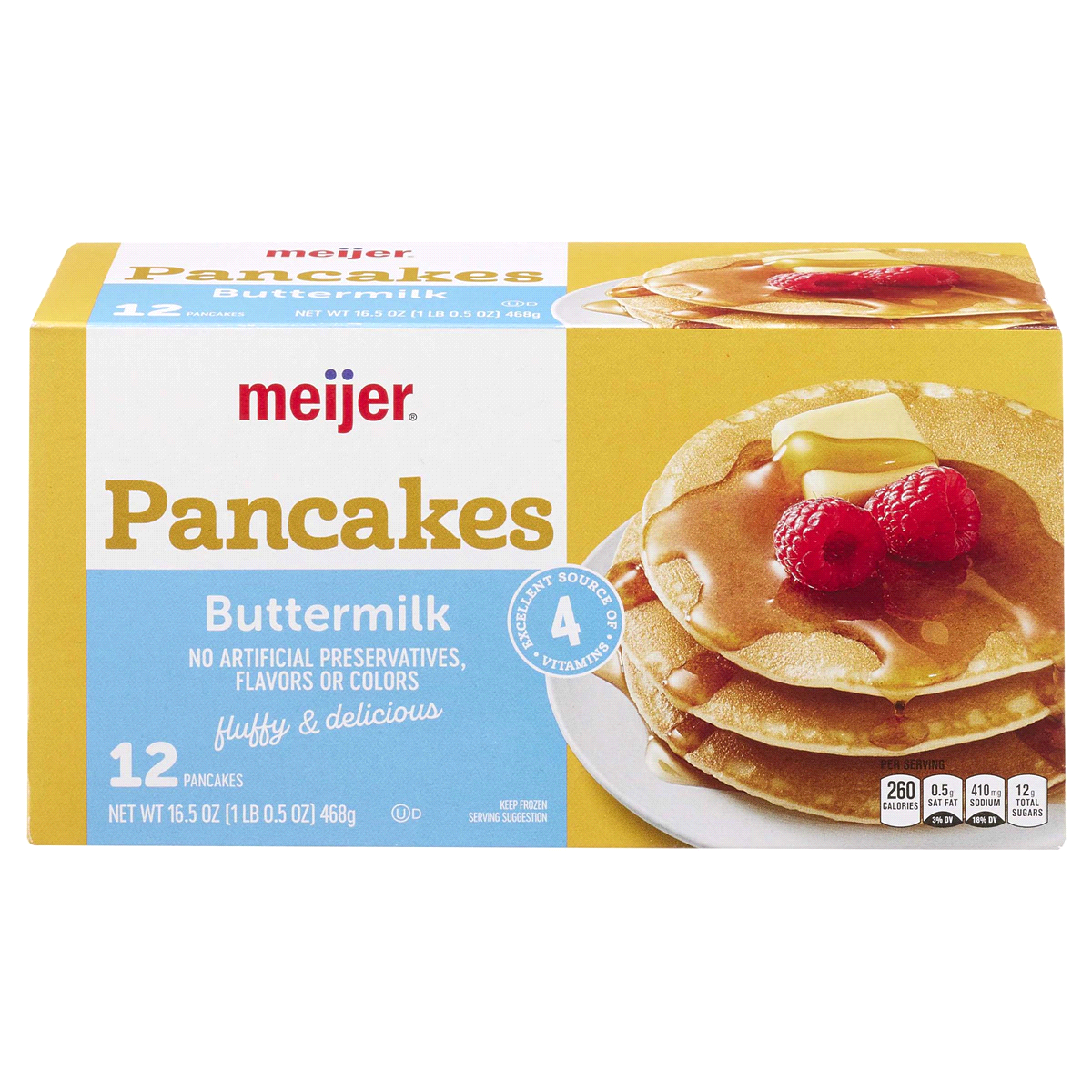 slide 1 of 2, Meijer Buttermilk Frozen Pancakes, 12 ct; 16.5 oz