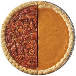 H-E-B Bakery Gourmet 1/2 Pumpkin 1/2 Pecan Pie