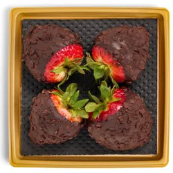 H-E-B Bakery Gourmet Dark Chocolate-Dipped Strawberries - Dark Chocolate Scagliettas