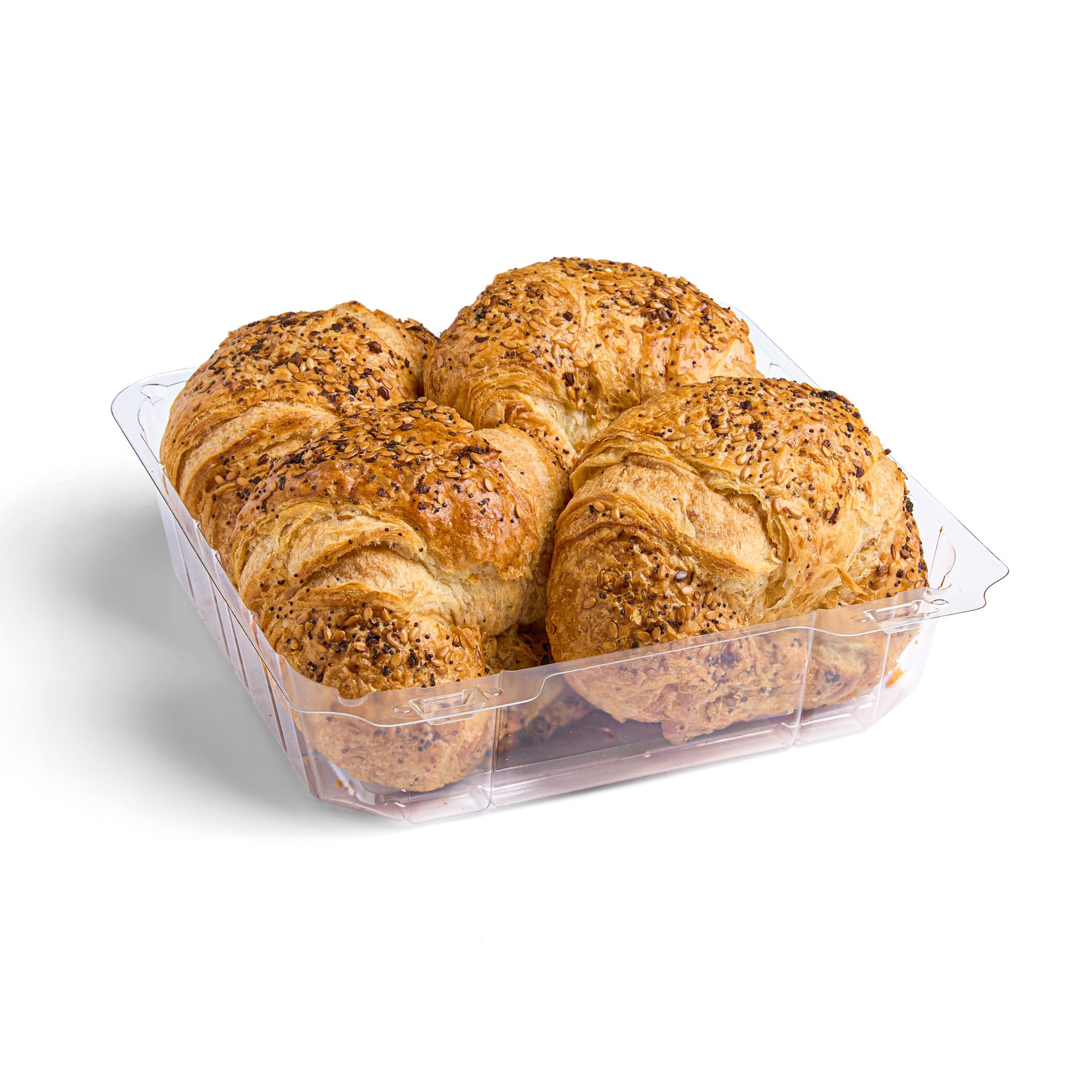 slide 1 of 1, H-E-B Bakery Everything Seasoned Croissants, 4 ct