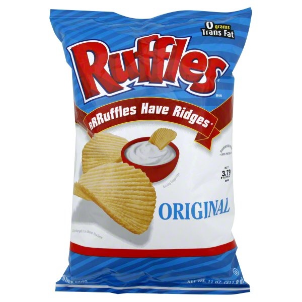 slide 1 of 1, Ruffles Potato Chips, Original, 11 oz