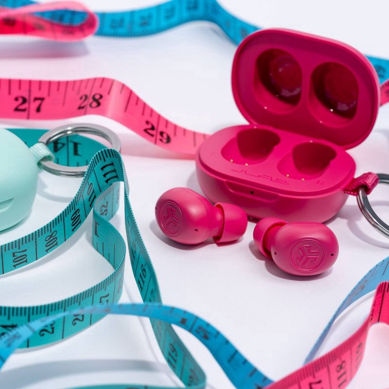 slide 14 of 14, JLab Pink JBuds True Wireless Earbuds Mini 1 ea, 1 ct