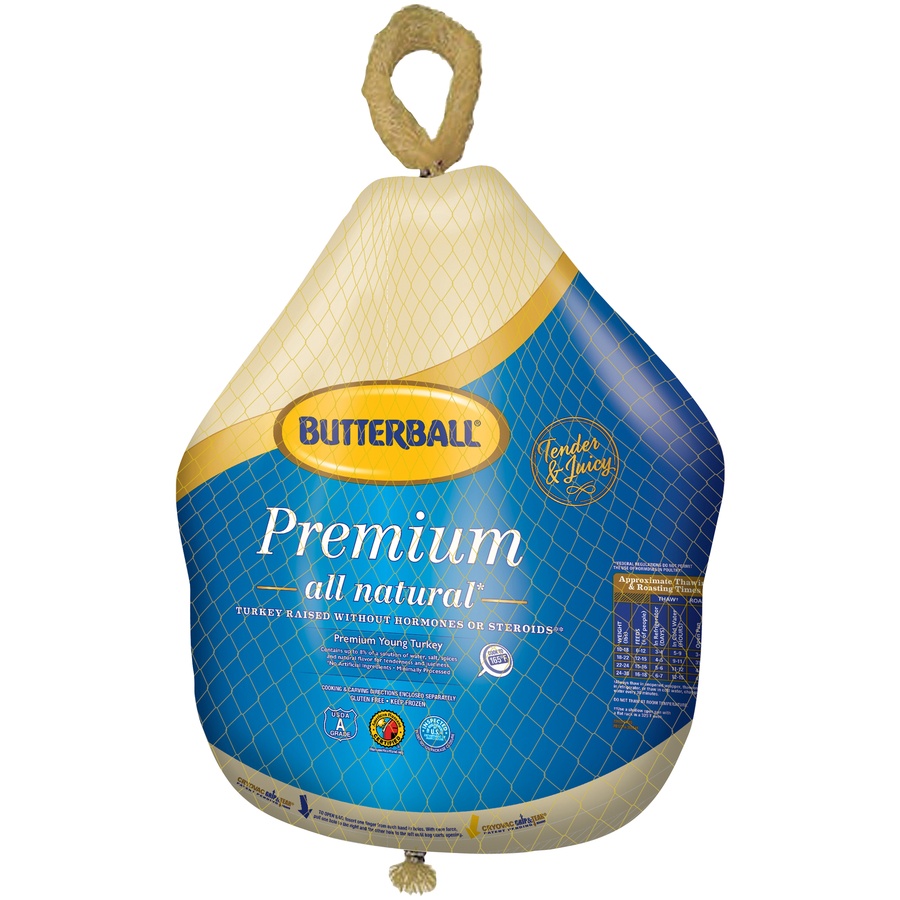 slide 3 of 8, Butterball All Natural Premium Young Turkey (24-26 Lb), per lb