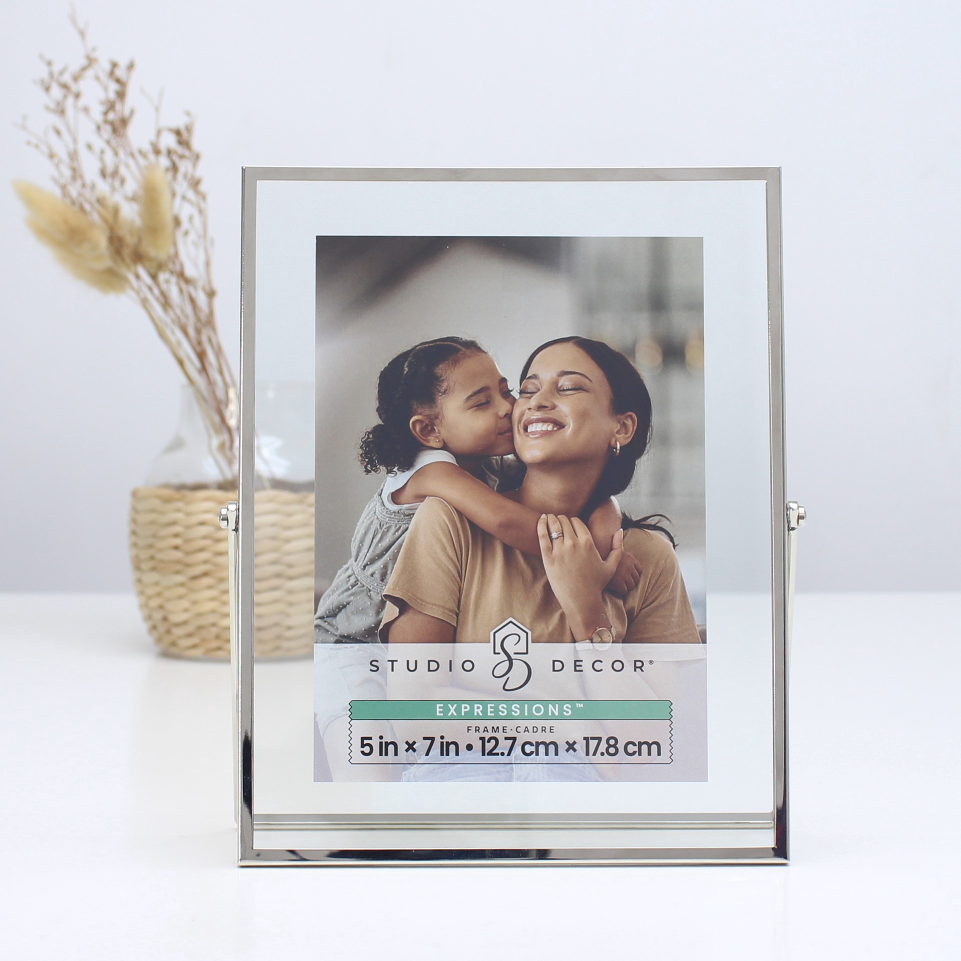 slide 2 of 6, Expressions Silver Metal Tabletop Float Frame By Studio Decor, 5 in x 7 in
