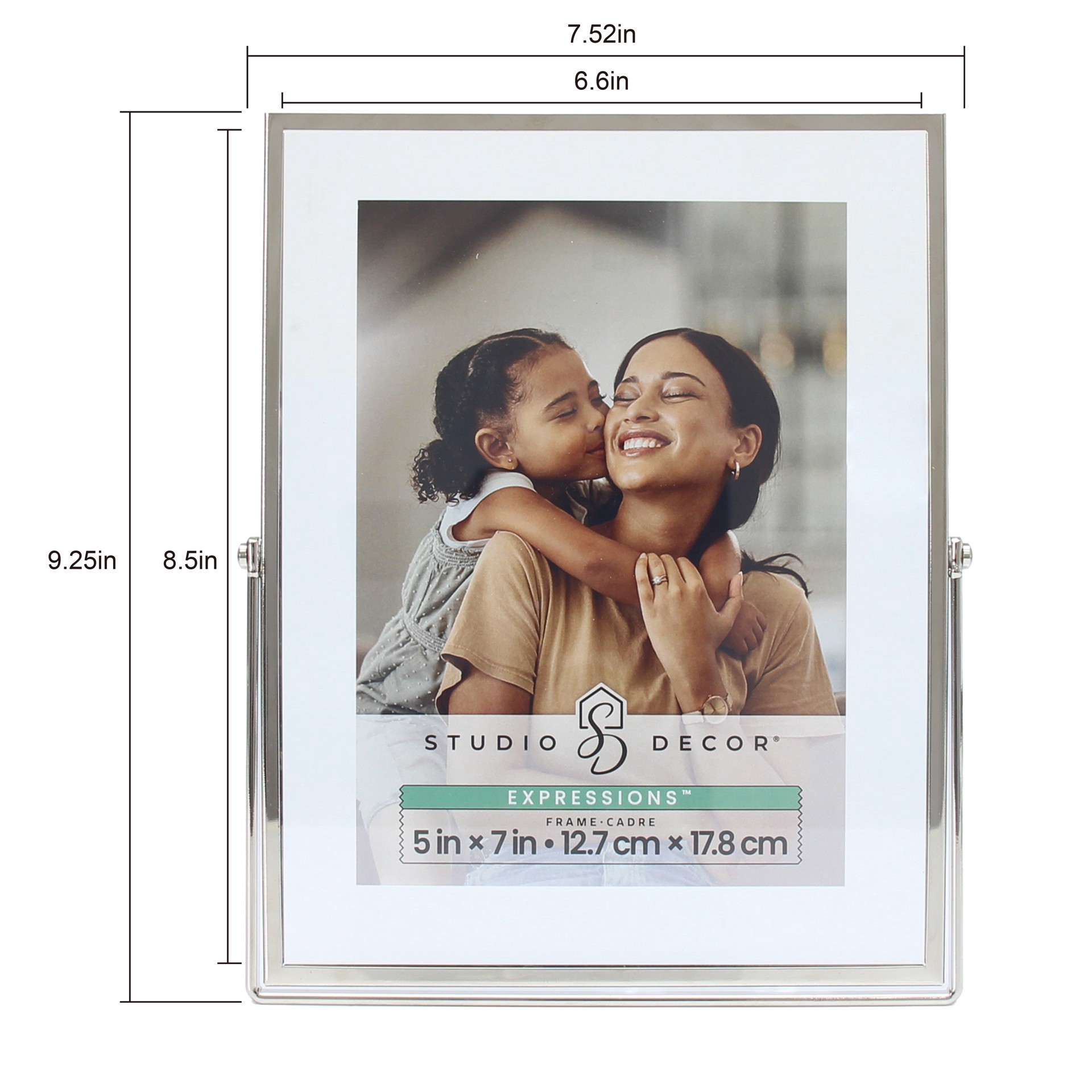 slide 5 of 6, Expressions Silver Metal Tabletop Float Frame By Studio Decor, 5 in x 7 in