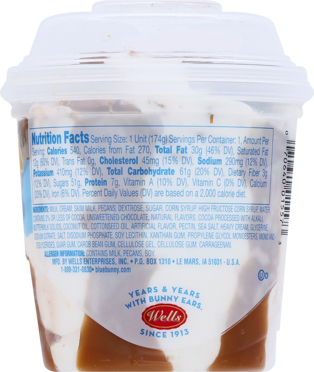 slide 9 of 12, Blue Bunny Load'd Sundaes Salted Caramel Pecan, Frozen Dessert Cup, 8.5 fl oz, 8.50 fl oz