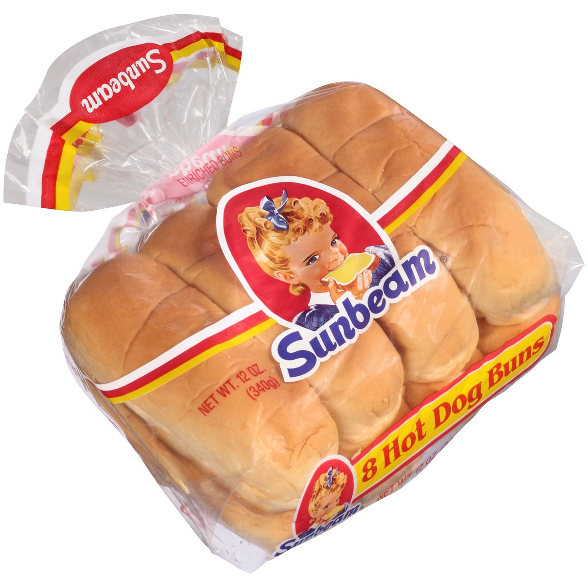 slide 2 of 11, Sunbeam Hot Dog Buns 8 ct Bag, 8 ct