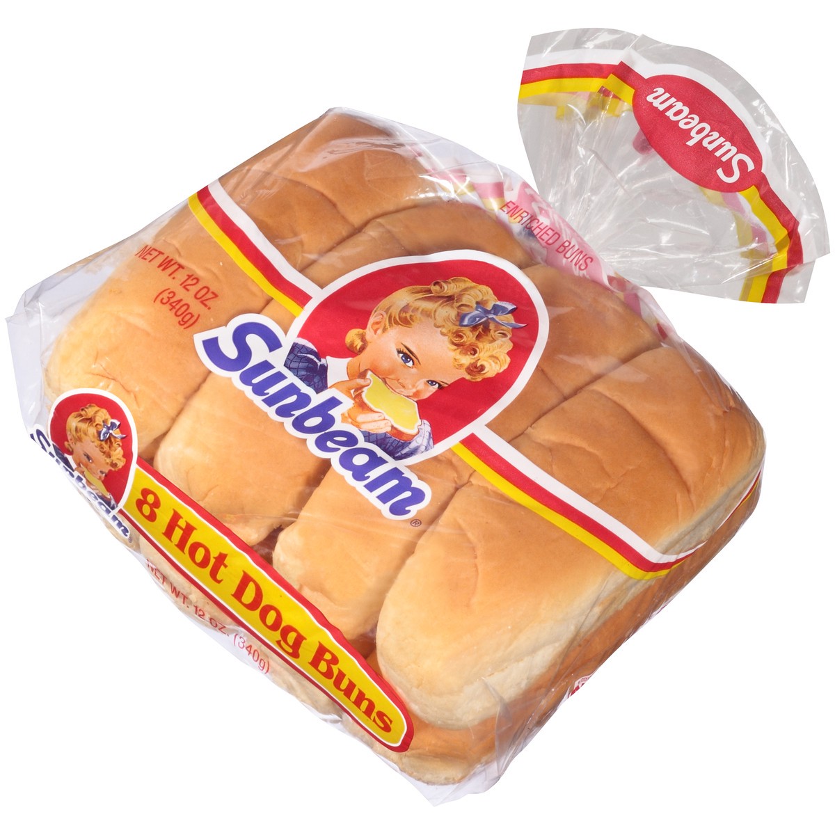 slide 3 of 11, Sunbeam Hot Dog Buns 8 ct Bag, 8 ct