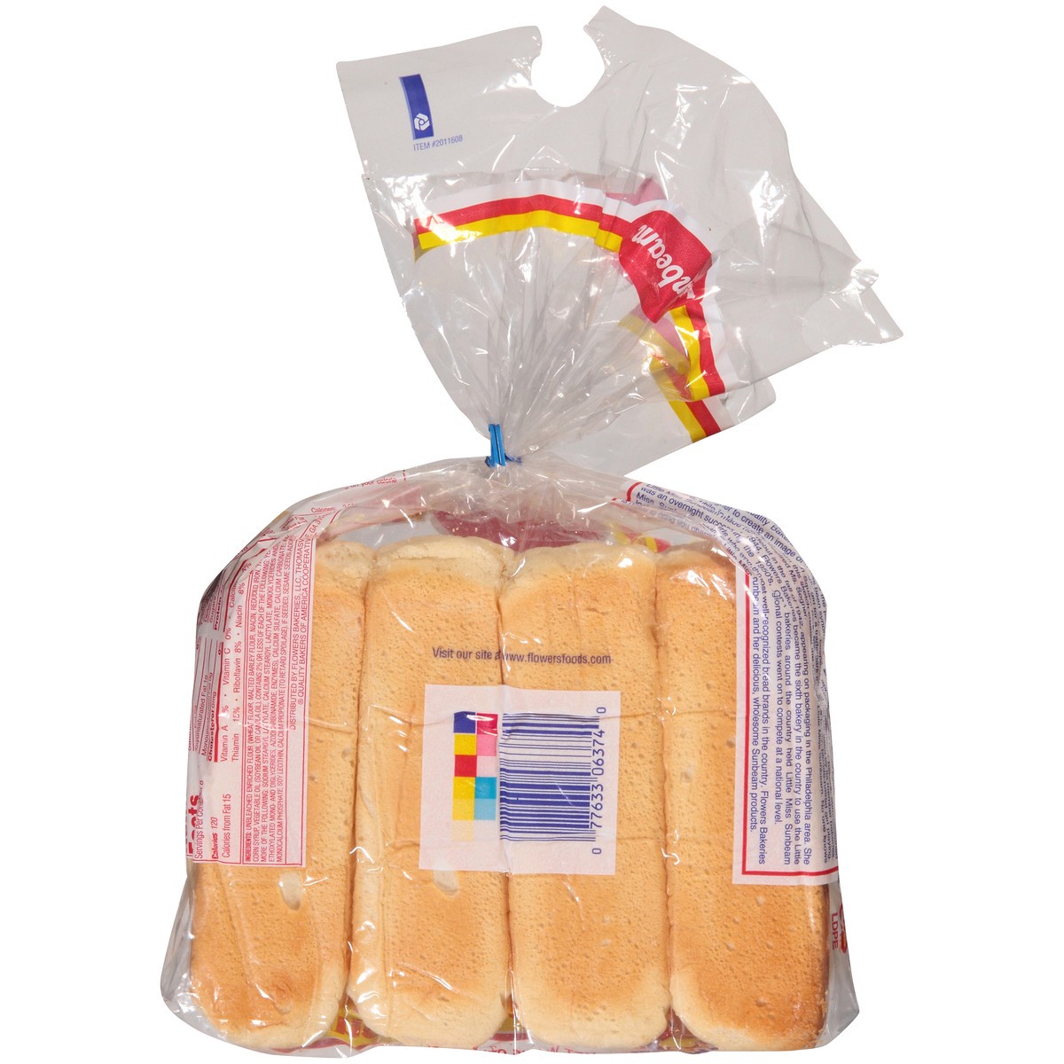 slide 10 of 11, Sunbeam Hot Dog Buns 8 ct Bag, 8 ct