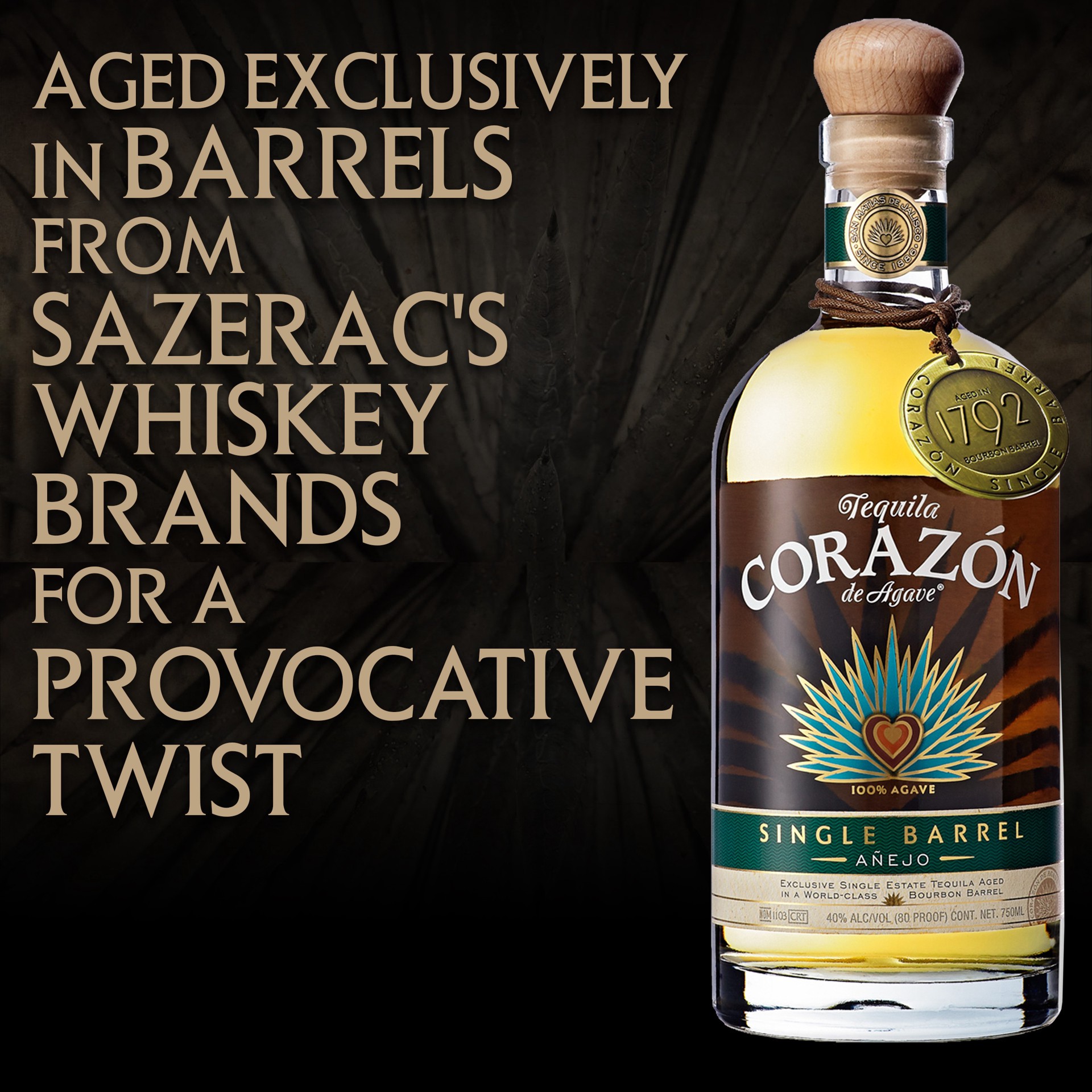 slide 2 of 2, Corazón Corazon Anejo Tequila, 750 ml
