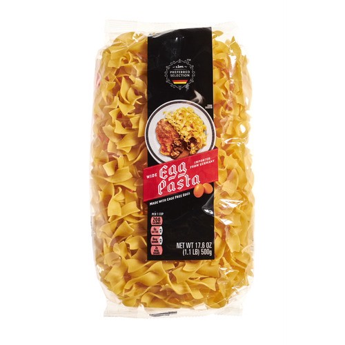 slide 1 of 1, Lidl Preferred Selection wide egg pasta, 17.6 oz